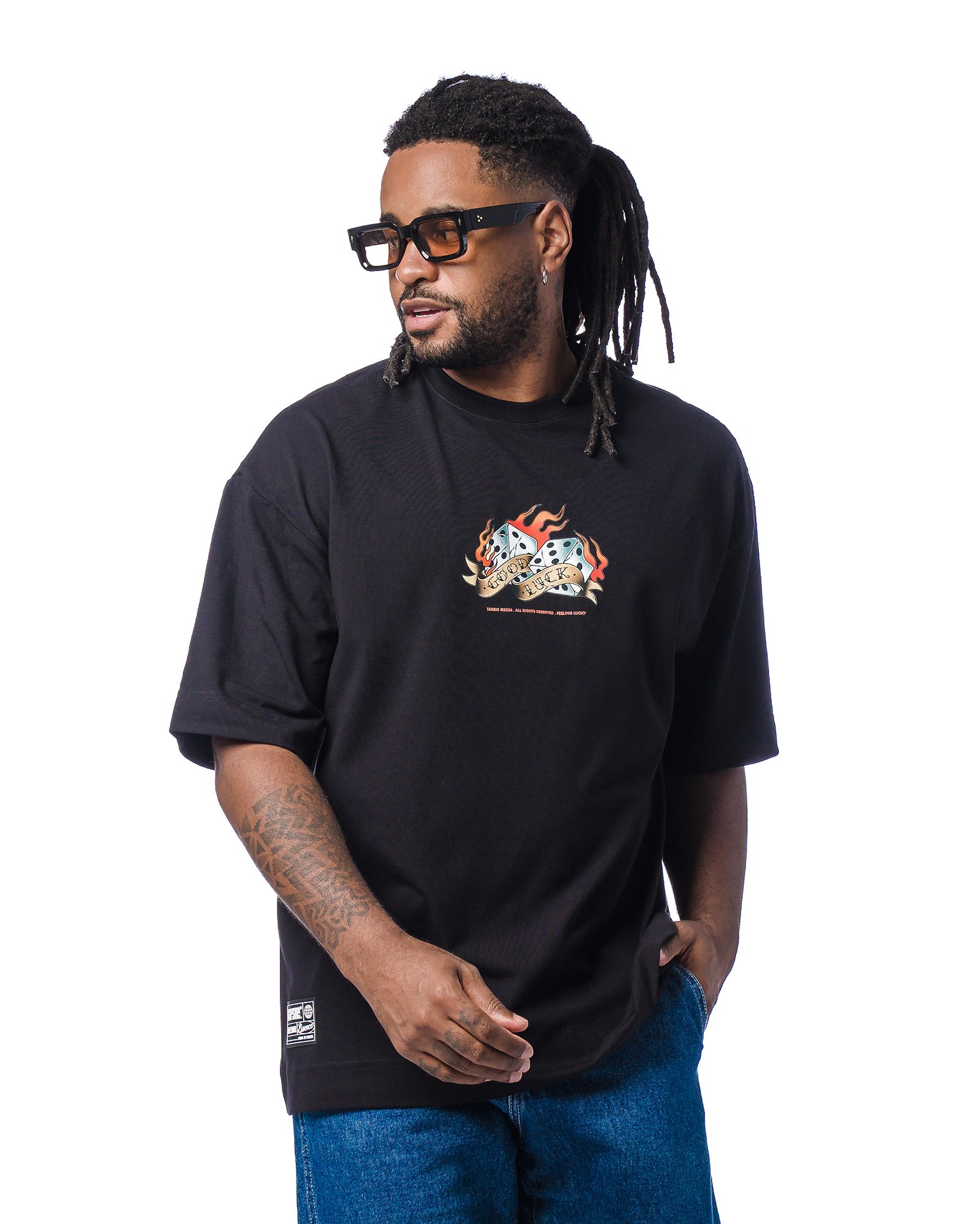 Camiseta Oversized Boxy Heavy Cotton - Good Luck