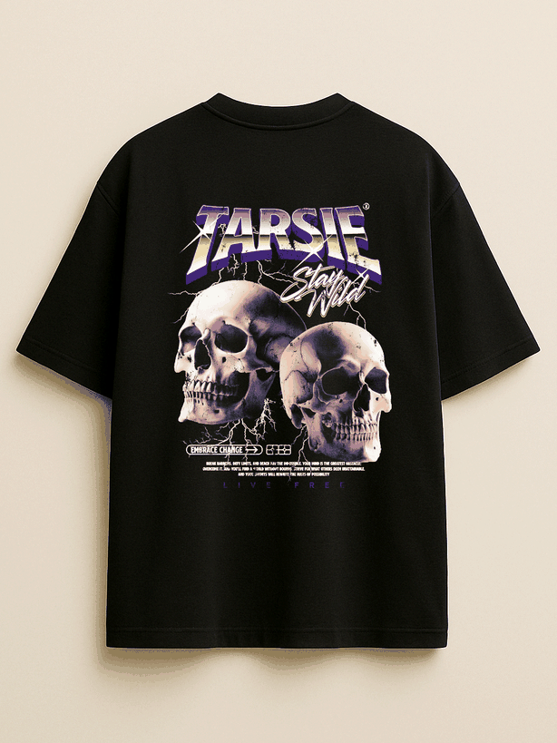 Camiseta Oversized Boxy Heavy - Tarsie Stay Wild Camiseta Oversized Boxy Heavy - Tarsie Stay Wild
